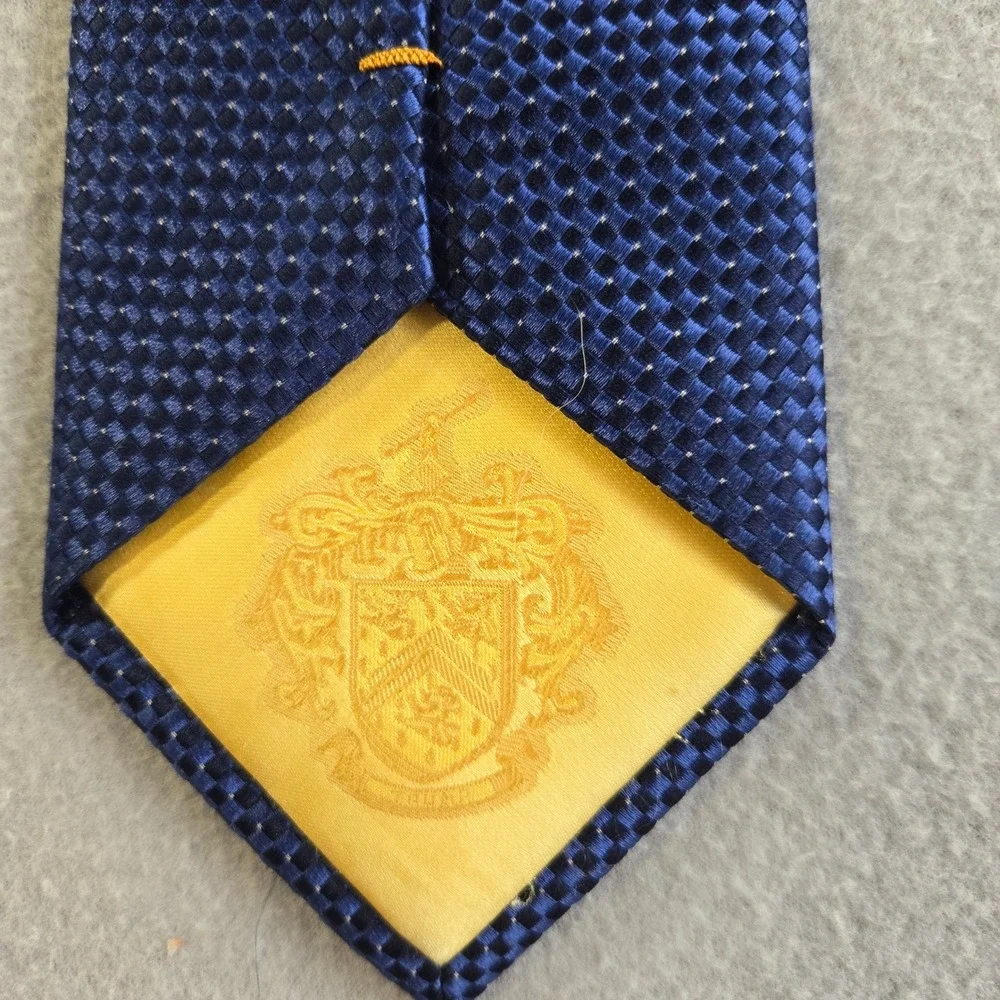 Donald J. Trump Necktie Mens OS Blue Woven Silk Signature Collection Geometric